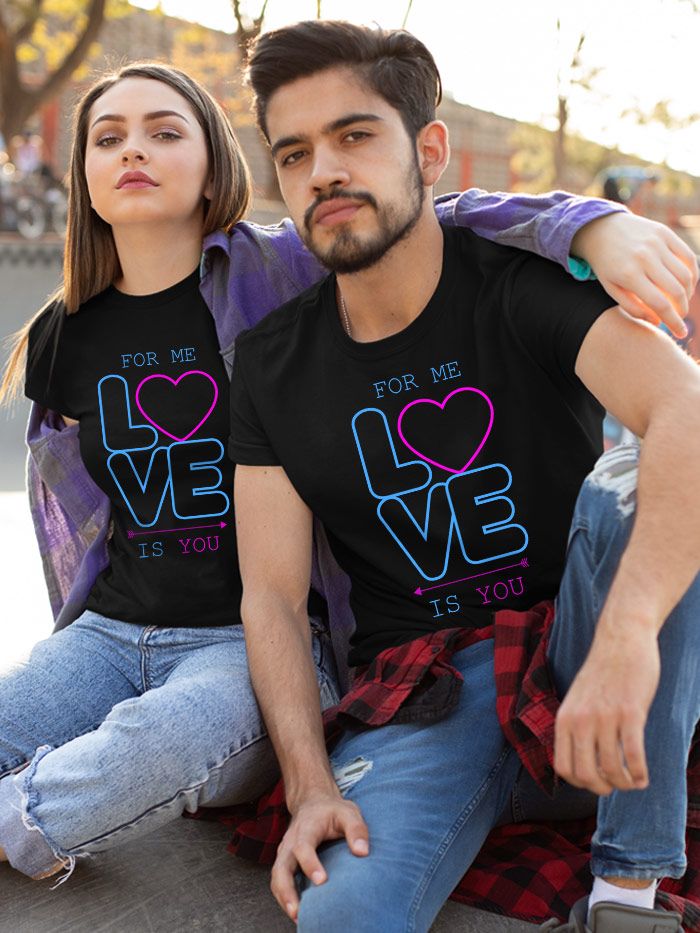 Love Is You Couple T-Shirt (Pack Of 2)