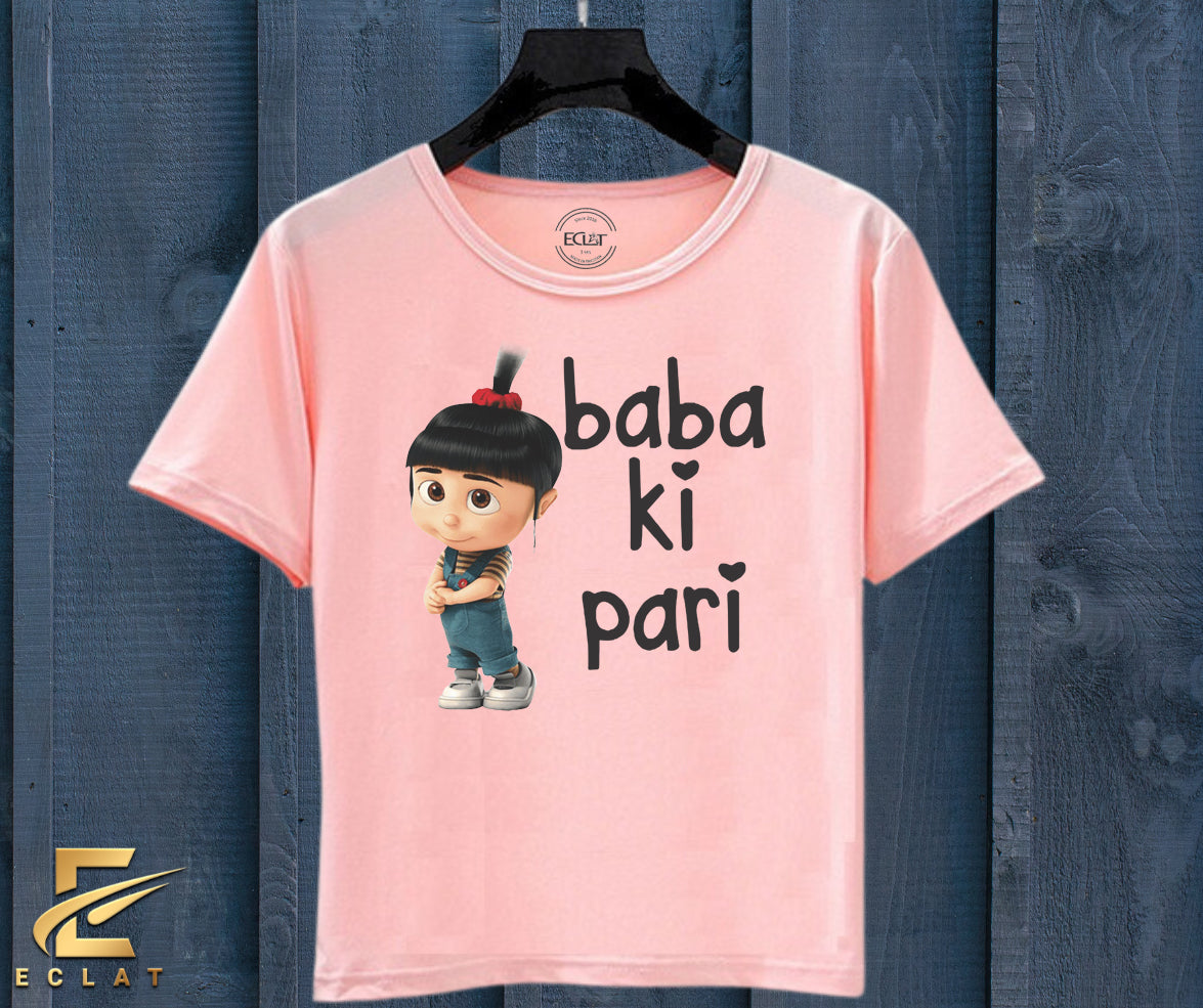 Baba Ki Pari T Shirt (Pink & Black)