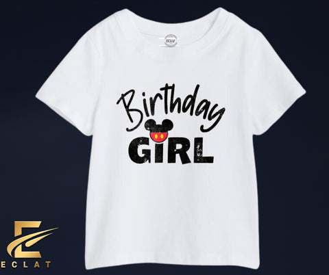 Girls Birthday T Shirt White
