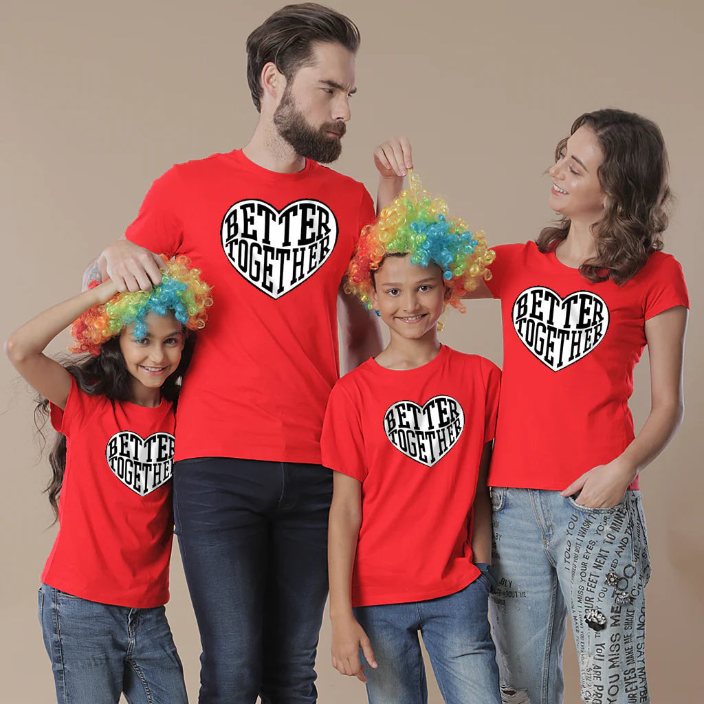 Pack Of 4 Better Together Family Matching Tees