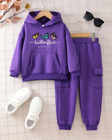 Butterfly  Fleece  Tracksuit Hoodie and Trouser