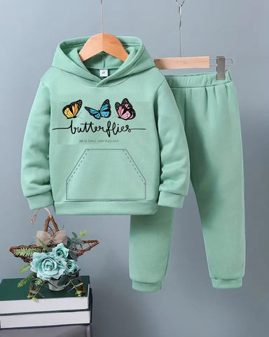 Butterfly Fleece  Tracksuit Hoodie and Trouser