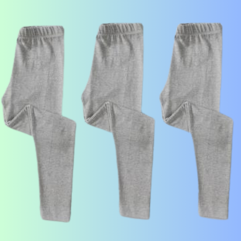 Grey Girls Tights (Pack Of 3)