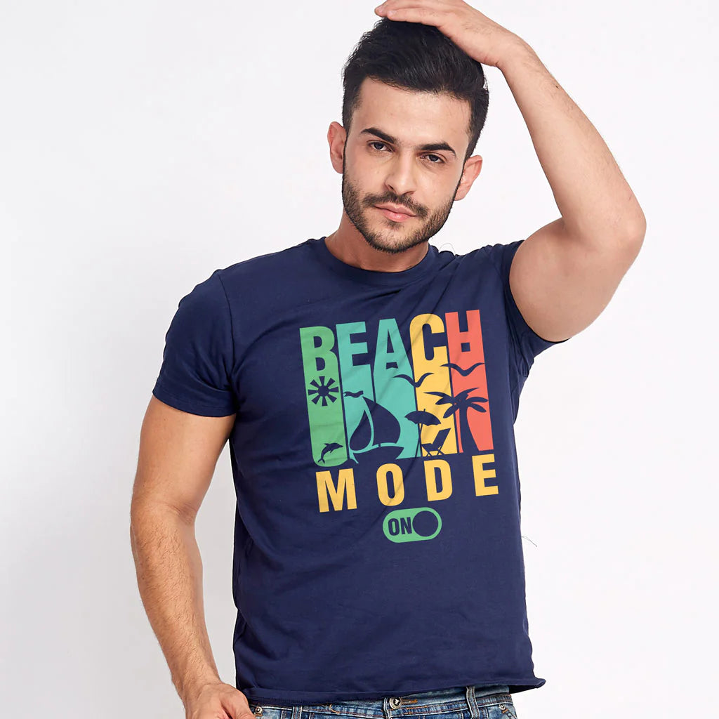 Pack Of 4 Beach Mode Matching Tees For Family