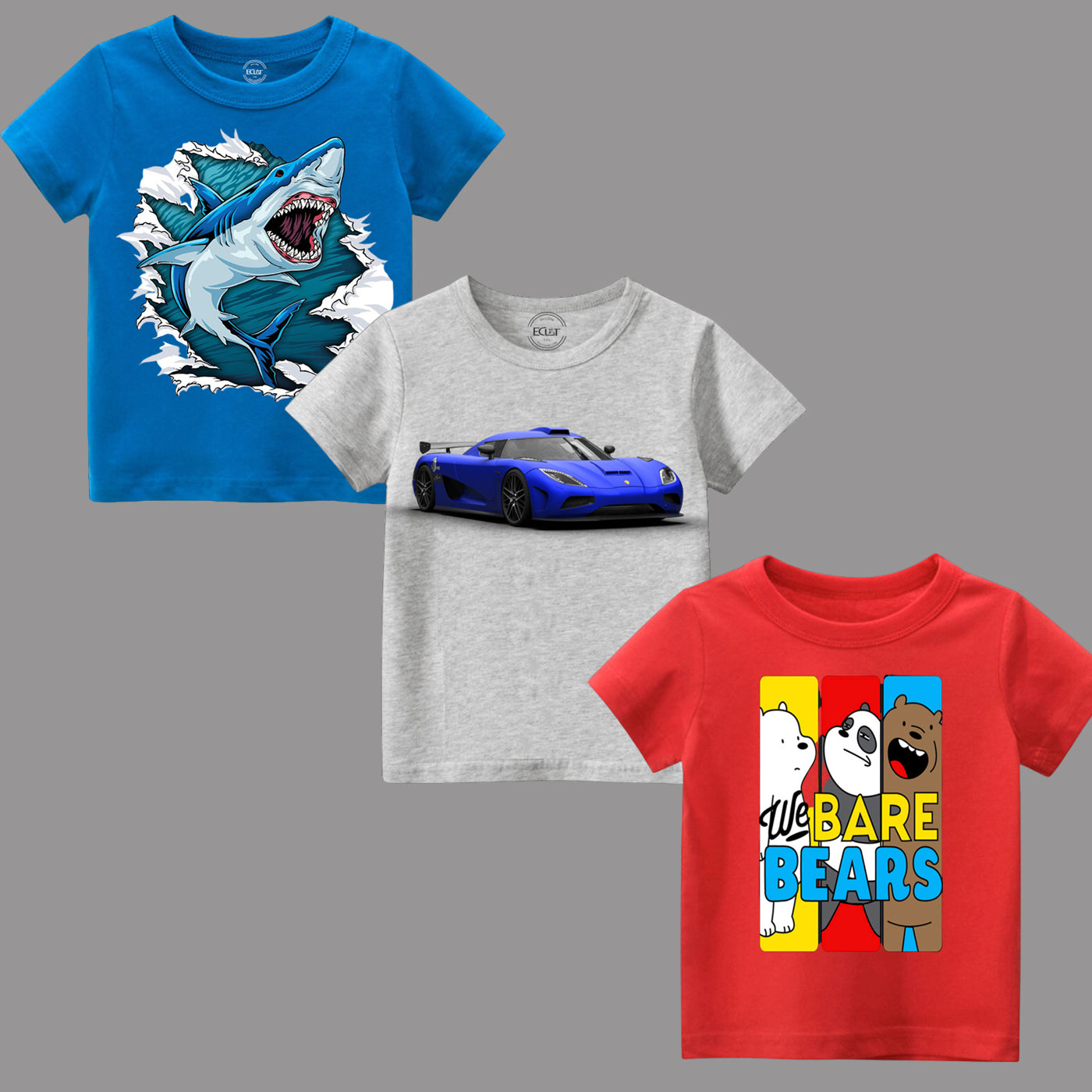 Boys Graphics  Pack Of Three T Shirts