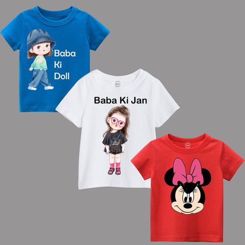 Girls T Shirts (Pack Of 3)