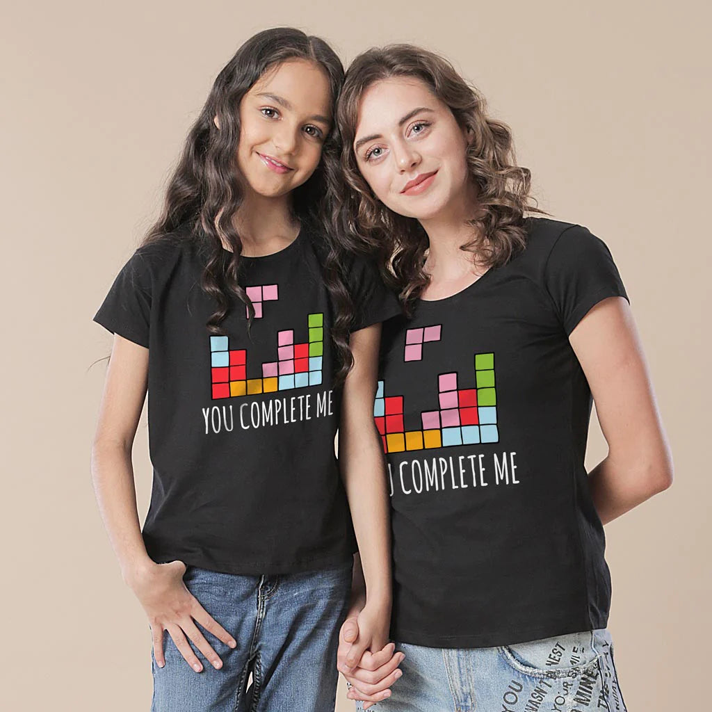 Pack Of Two You Complete Me Mom & Daughter Tees