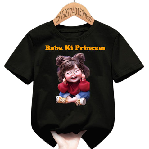Baba Ki Princess T Shirt (Black)