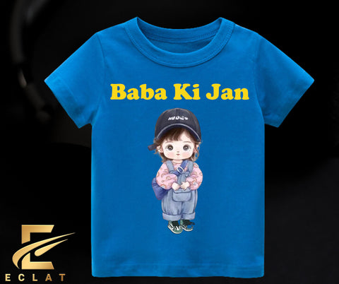 Baba Ki Jan T Shirt (Blue/Yellow)