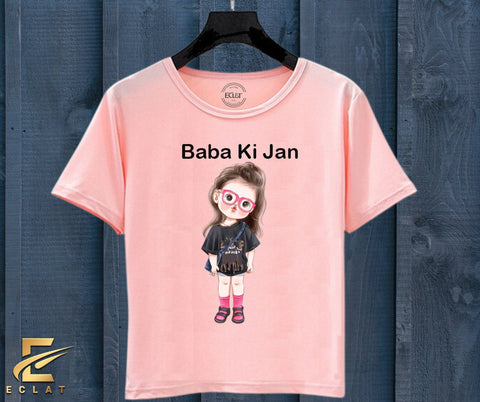 Baba Ki Jan T Shirt (Pink)