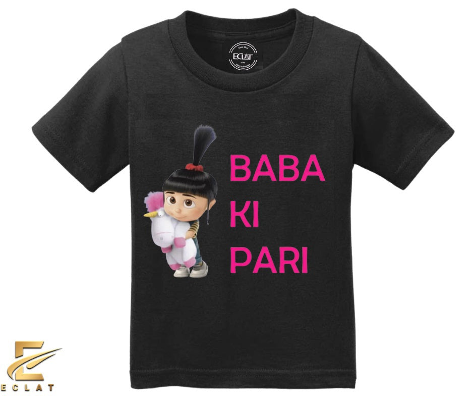 Baba Ki Pari T Shirt (Black & pink)