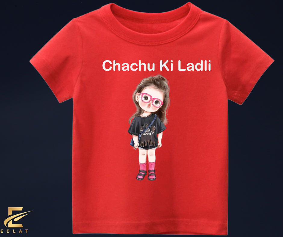 Chachu ki Ladli T Shirt (Red)