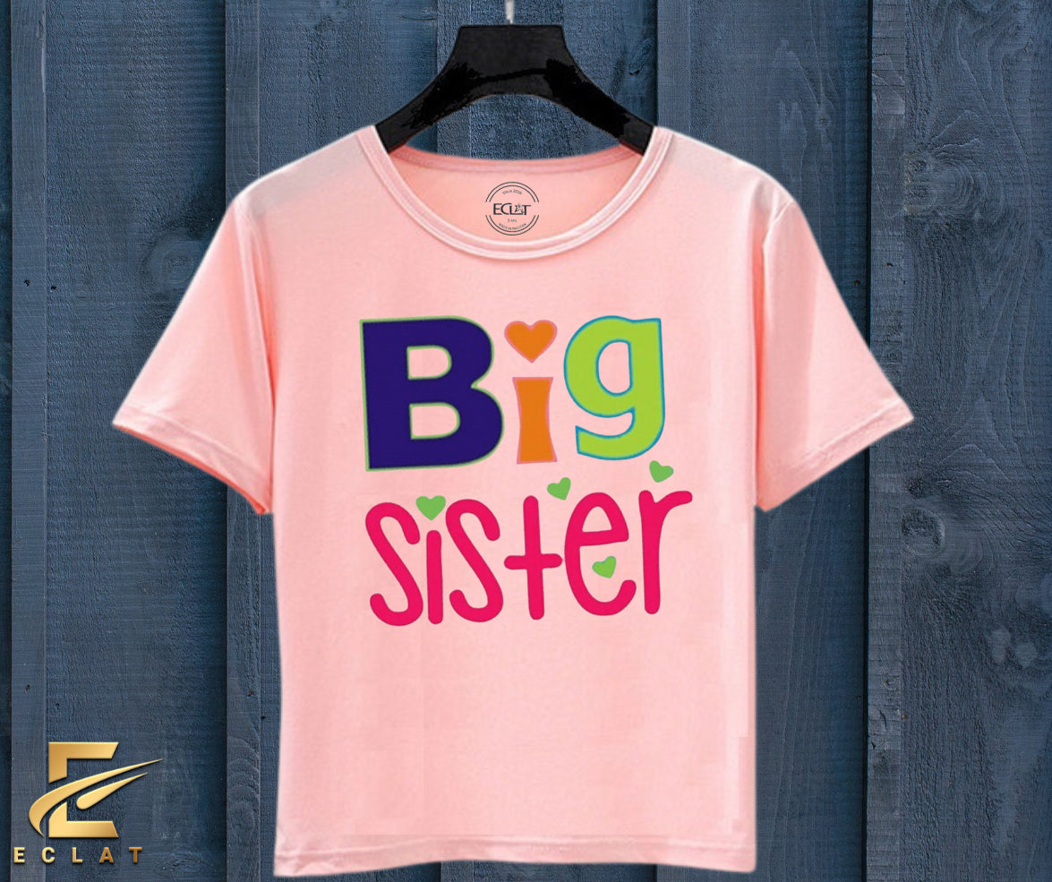 Big Sister T Shirt (Pink)