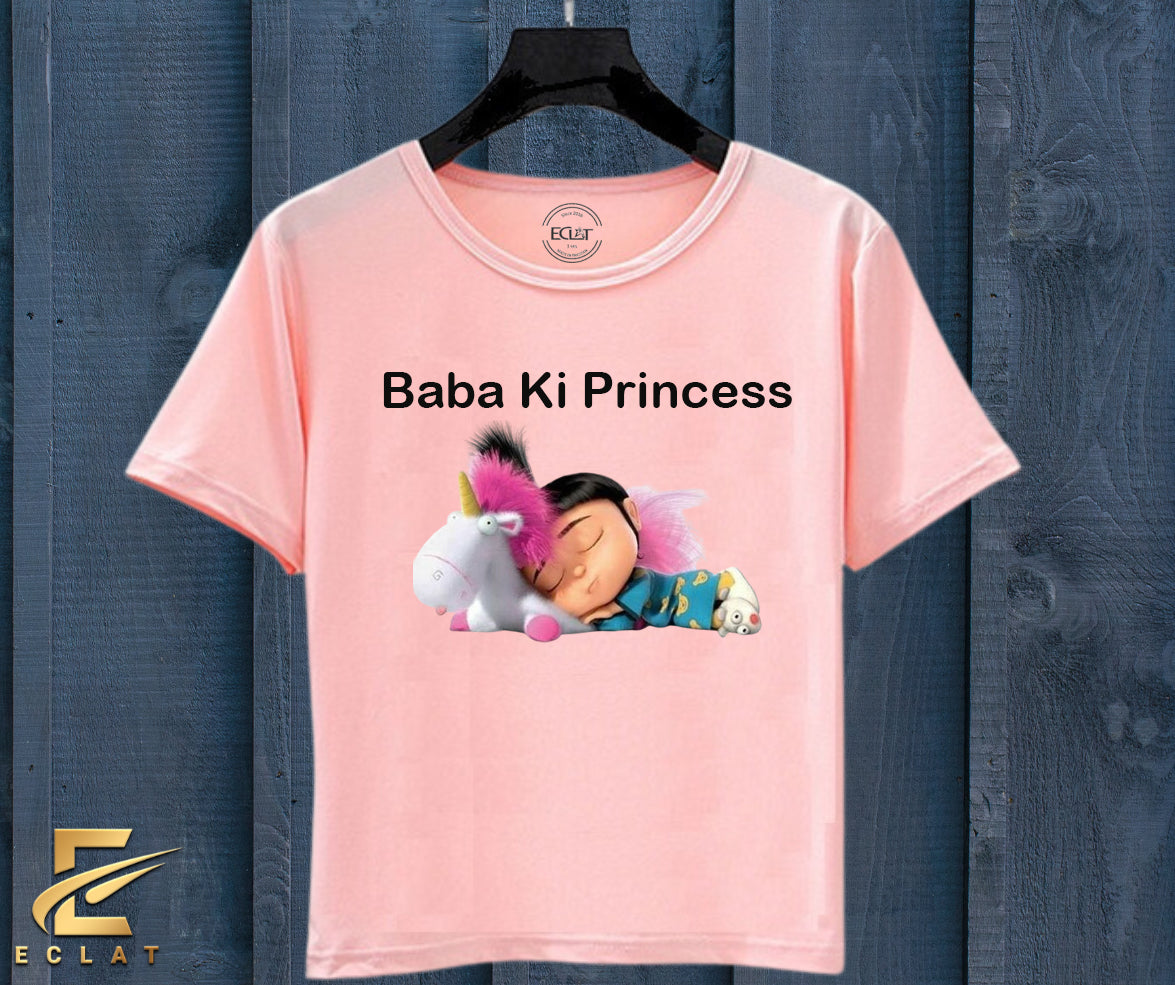 Baba Ki Princess T Shirt (Pink)