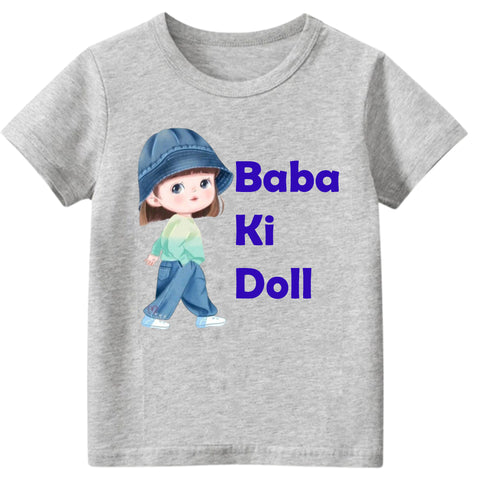 Baba Ki Doll T Shirt (Grey)