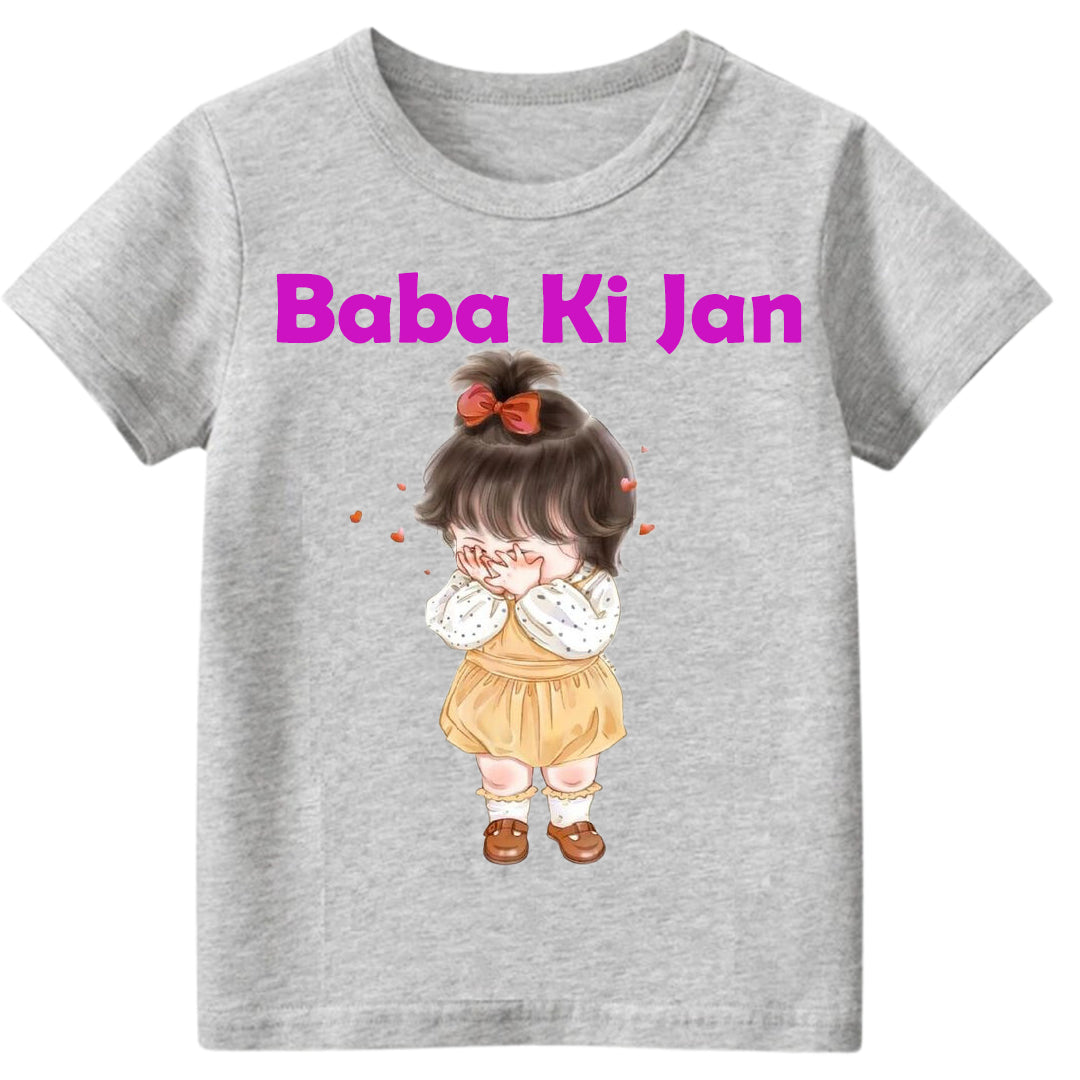 Baba Ki Jan Grey T Shirt