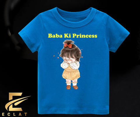 Baba Ki Princess  Royal Blue T Shirt