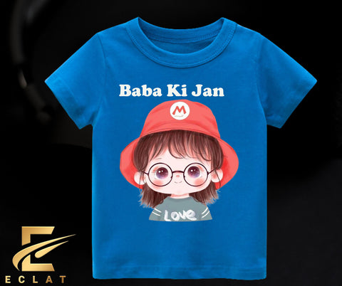 Baba Ki Jan T Shirt (Royal Blue)