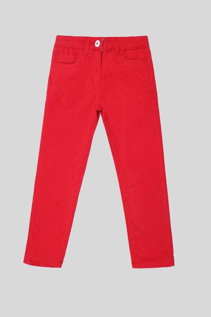 Unisex Cotton Red Pants