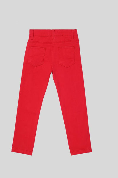 Unisex Cotton Red Pants