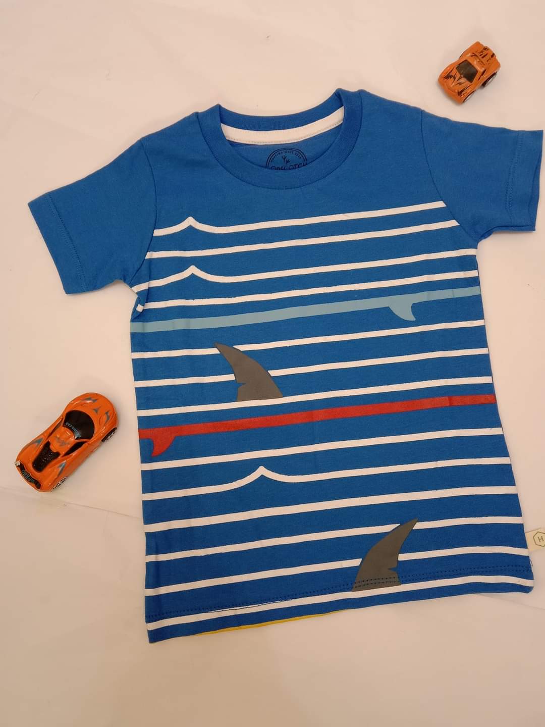 Summer Boys Blue Shirt With White Lines